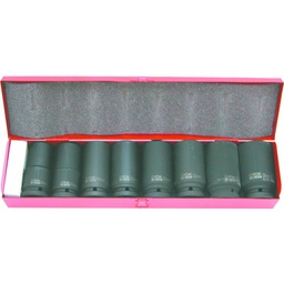 [OU157379] Coffret de 8 douilles chocs 3/4'' longues Diam. 24 à 36 mm