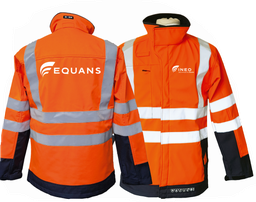 [HS163152] Softshell Multirisques Protection Arc HV PLAYFORD (L)  Marquage EQUANS dans dos  Marquage INEO une Marque de EQUANS coté Coeur