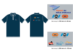 [HS163477] Polo 180gr 100% coton marine manches courtes BY TP REGIONS FRANCE - VSL France Port Atlantique La Rochelle