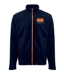 [HS164216] Veste polaire zippée 300gr 100% polyester marine orange brodée BY BAT HABITAT RESIDENTIEL + Evry Neo Tour H dos 1 couleur