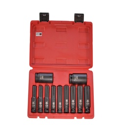 [EL165328] Coffret 11 douilles 1/2 Chocs longue de 12mm à 24mm