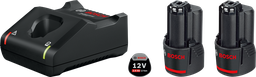 [EL166773] Pack 2 batteries 12V 2Ah + 1 chargeur