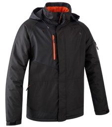[EP166775] Parka Ripstrop YUZU II doublure polaire dos long - noir/orange