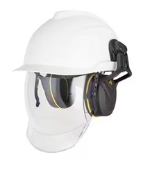 [EP170838] Casque électricien V-Gard 950 avec écran intégré, non ventilé, blanc