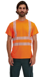 [EP172196] Tee-shirt technique ultra respirant HV COOLTECH manches courtes - orange