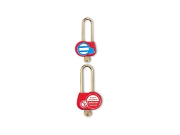 [CO010562] Cadenas de consignation laiton 70mm Diam. 6mm Clé 111