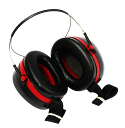 [EP007989] Coquilles antibruit Optime III, noir/rouge, serre-nuque, H540B-412-SV - 35dB