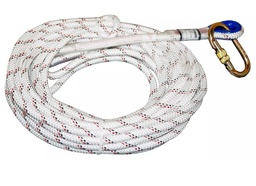 [EP001956] Halyard Braid Diam11mm 10m carabiner M10 loop on one side - stop on the other side