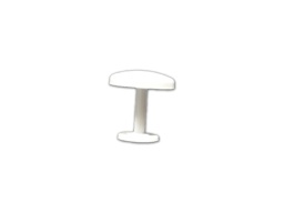 [IN003416] Patère métal époxy blanc 1 tête