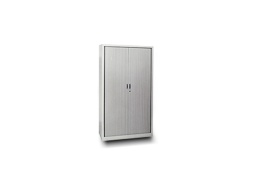 [IN008434] Tall cabinet with vertical curtains 180x100x40cm gray