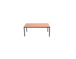[IN004180] Table modulaire 160x75 hêtre cadre et pieds métal noir Ep.19mm
