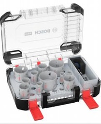 [EL020674] Set of 11 BIM Progr Wood / Metal hole saws Diam. 22-25-32-35-40-44-51-60-68-76mm