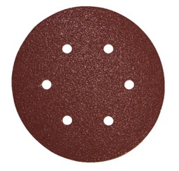 [EL009606] Disque abrasif Diam. 150mm G40 auto-agrippant 6 trous pour bois et métal lot de 10