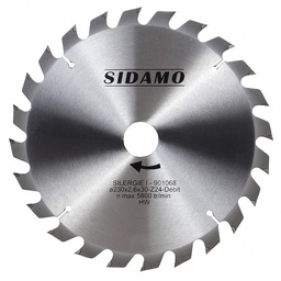[EL002527] Lame de scie carbure bois 230x2.6x30 - 24 dents