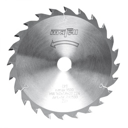 [EL002532] Lame de scie carbure bois MAFELL MT55CC Diam. 160mm 24 dents