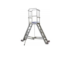 [PO003639] Individual folding aluminum platform 5 steps spec DV bench