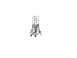 [PO003651] Plate-forme individuelle alu 6 marches spéciale banche avec stabilisateurs réglables