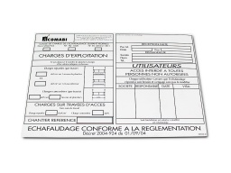 [PO003360] Panneau de charge vierge pour échaffaudage roulant