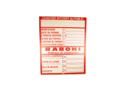 [SI003363] Panneau permis de construire
