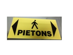 [SI005938] Panneau piétons akylux 400 x 200 mm