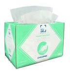 [EN007484] White non-woven wiping cloths, box of 200, size 42x38cm