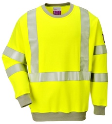 [EP018227] Sweat-shirt HV Modaflame antistatique jaune - Classe 3