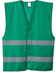 [EP009146] Green vest with retro stripe