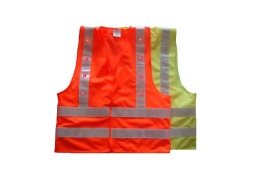 [EP018490] HV LED fluorescent vest + 2 LR6 batteries