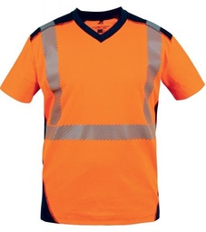 [EP009093] Tee-shirt HV polyester coton manches courtes Jakarta