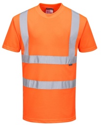 [EP008163] Tee-shirt HV 100% polyester orange manches courtes