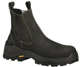 [EP010854] Chaussure haute sans lacet Riberboot brun foncé SBP SRC