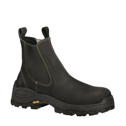 [EP010854] Chaussure haute sans lacet Riberboot brun foncé SBP SRC