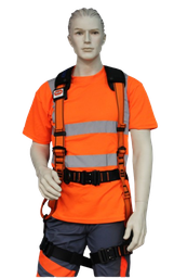 [EP010818] HT55 harness model Bouygues 2 attachment points automatic buckles comfort backrest - thigh strap