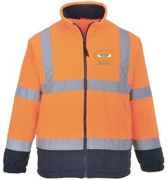 [EP020628] Polaire HV zippé 300grs orange/marine BY BAT GRAND OUEST