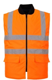 [EP100089] Reversible HV warm vest BY BAT HABITAT SOCIAL