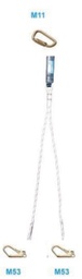 [EP100904] Double halyard lanyard LDAD 11 1.5m-11-53-53 1QT M11 + 2M53 with absorber