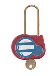 [CO103533] Brass lockout padlock 50mm Diam. 4mm Key 111