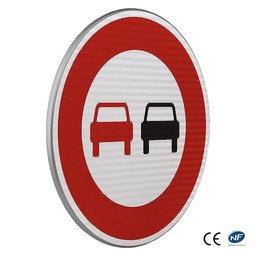 [SI103558] Sign B3 ''no overtaking'' Diam. 850mm CL2