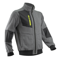 [EP104709] Mikan 300g heather grey fleece jacket