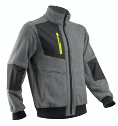 [EP104709] Mikan 300g heather grey fleece jacket