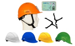 [EP106086] Casque Kara visière longue sans lunette avec porte badge et jugulaire 4 points - Variante de couleur