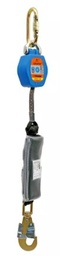 [EP106421] Antichute enrouleur sangle Blocfor 1,8m avec dissipateur ESD - 1 mousqueton M11 1/4 de tour - 1 mousqueton M47 automatique - Fonctionne en vertical et horizontal