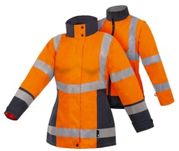 [EP114732] Parka 4 en 1 HV femme broderie cœur entité BOUYGUES Nom Prénom (parka+gilet int.) 