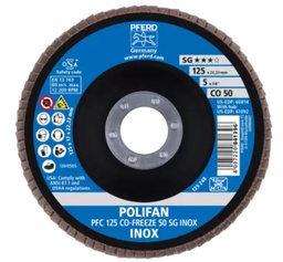 [EL122049] Disque à lamelles CO Diam. 125 grain 50 -acier/inox (Boite de 10)