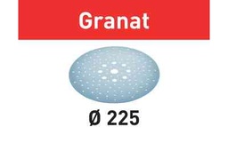 [EL123613] Disque abrasif Granat D225 pour ponceuse Planex grain P120 - Lot de 25