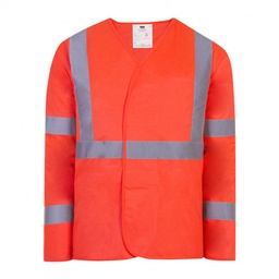 [EP124660] Gilet fluo hv orange manches longues