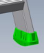 [PO148002] Patin enveloppant 100 gauche (+ rentrant 30x80 (17108) + visserie) quai de dechargement (modele Ultralu)